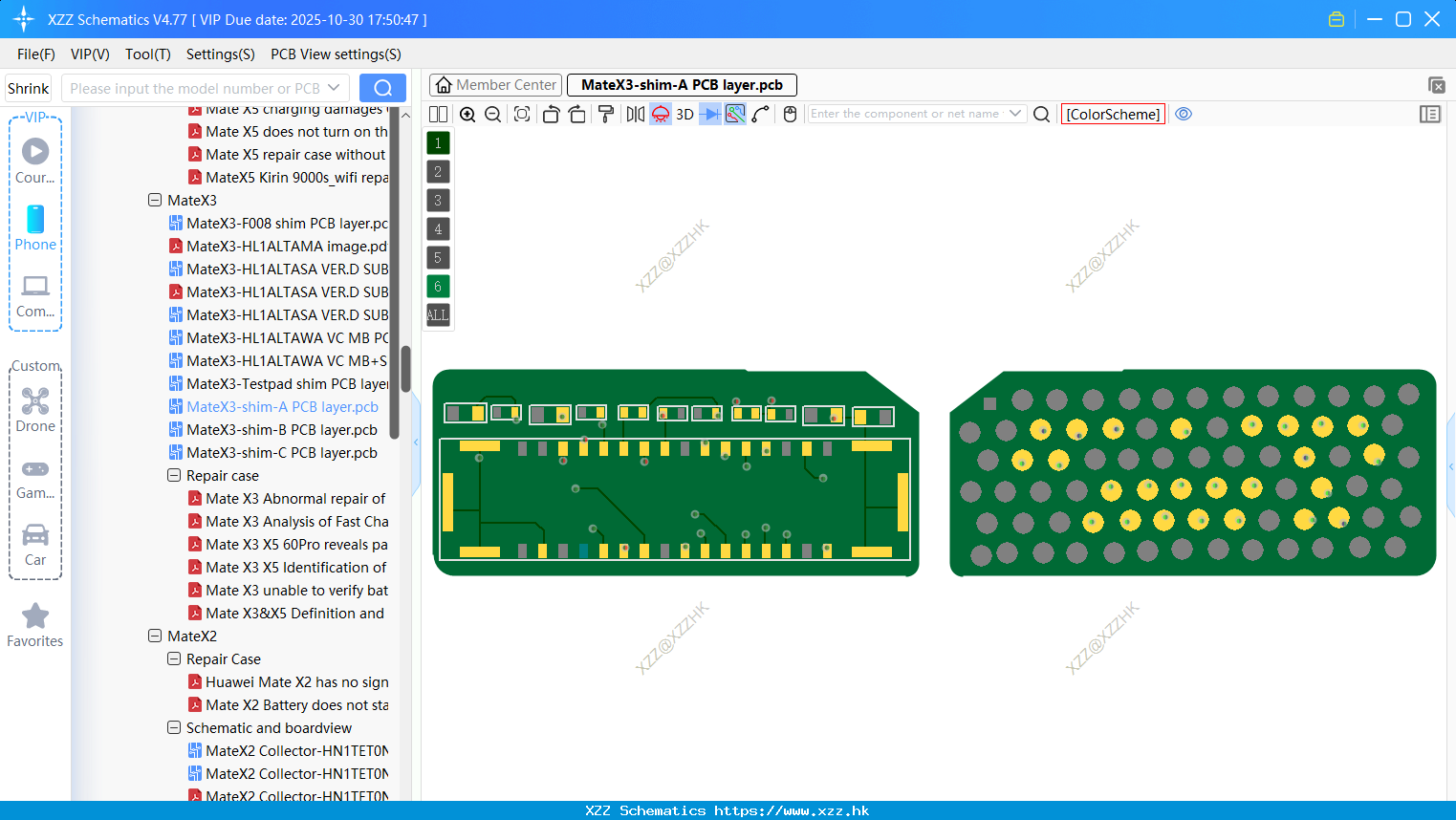 Huawei MateX3-shim-A PCB Layer